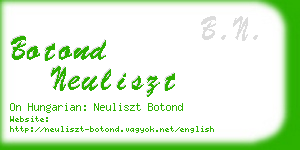 botond neuliszt business card